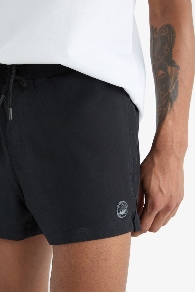 DeFacto Black Man DeFactoFit Andy Printed Flexible Textured Sports Swim Shorts Casual - Image 4